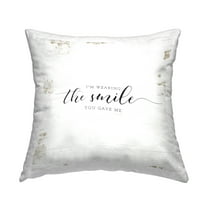 Stupell Industries Wearing the Smile You Game Me Romantic Couple Phrase Country Black,18 x 7 x 18 Decorative Pillows