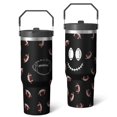 thumbnail image 2 of 1pc football 30oz Tumbler with Straw & Handle - Insulated Stainless Steel Cup | Holiday Gift for Man Women (Christmas, Valentine's, Birthday), 2 of 7