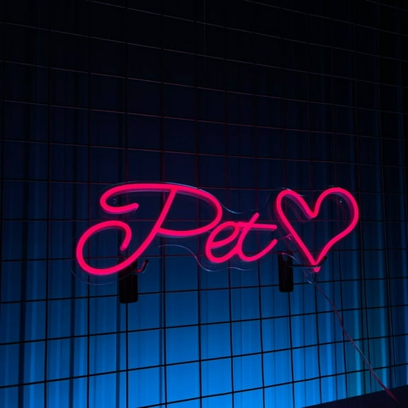 Handmadetneonsign Pet Neon Sign, Motivational Quotes Wall Art Decor, Pet Lover Bedroom Wall Decor