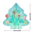 thumbnail image 3 of Stylish Metal Hanging Christmas Tree Wind Spinner - Vibrant Fireworks & Colorful Balloons Design for Festive Yard & Garden Decor, 3 of 7