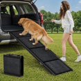 thumbnail image 1 of 250 Lbs 71 In Folding Dog Ramp for Cars 17 In Wide Anti-Slip Pet Ramp for SUVs Trucks and Beds Portable Aluminum Ramp for Large Dogs, 1 of 7