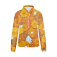 thumbnail image 4 of Fiudx Tops para Mujer Camisa con Botones de Solapa Estampada Serie Naranja Informal Regular de Manga Larga para Mujer, 4 of 4