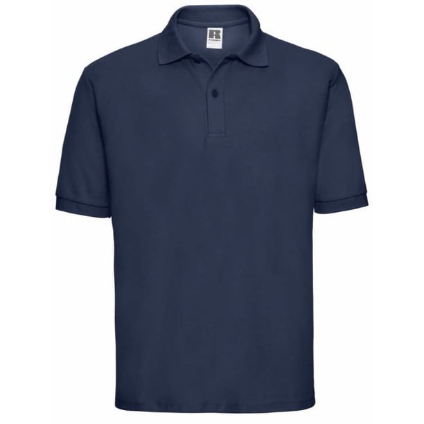 Russell - Polo manga corta Modelo Classic Polialgodón Hombre Caballero (Tallas grandes disponibles) - Verano/Ejercicio (Marino French)