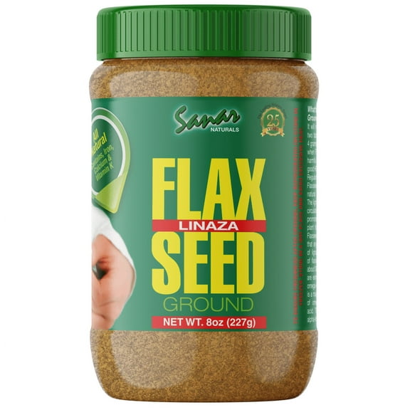 Sanar Naturals Ground Flaxseed Superfood with Omega-3, Dietary Fibers, and Lignans, Gluten Free, Vegan, 8 oz