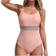 thumbnail image 2 of Traje de baño de una pieza para mujer, traje de baño de bikini con tirantes ajustables en la espalda y diseño calado a juego de colores, traje de baño de moda playera para mujer, trajes de baño de una, 2 of 5