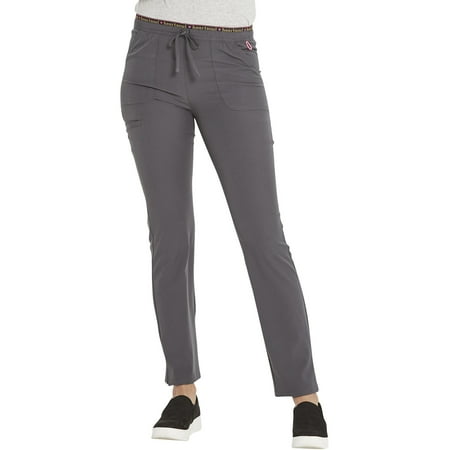

HeartSoul Break On Through Women s Scrubs Pant Mid Rise Tapered Leg Drawstring HS185