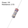 thumbnail image 2 of 1W 2.7 Ohm Carbon Film Resistor 5% Tolerance 4 Color Bands Fixed Resistor 200Pcs, 2 of 4