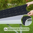 thumbnail image 6 of Dark Blue Sun Moon Star Pattern Square Fitted Tablecloth with Elastic Edge,Square Table Cover,Washable Elastic Table Cover for Home Kitchen Party Decor 34"x34", 6 of 6
