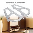 thumbnail image 2 of Fdit Furniture Hinges,2Pcs Stainless Steel Shoes Drawer Cabinet Hinges Turing Rack Replacement Fittings, Shoes Cabinet Turning Rack, 2 of 8