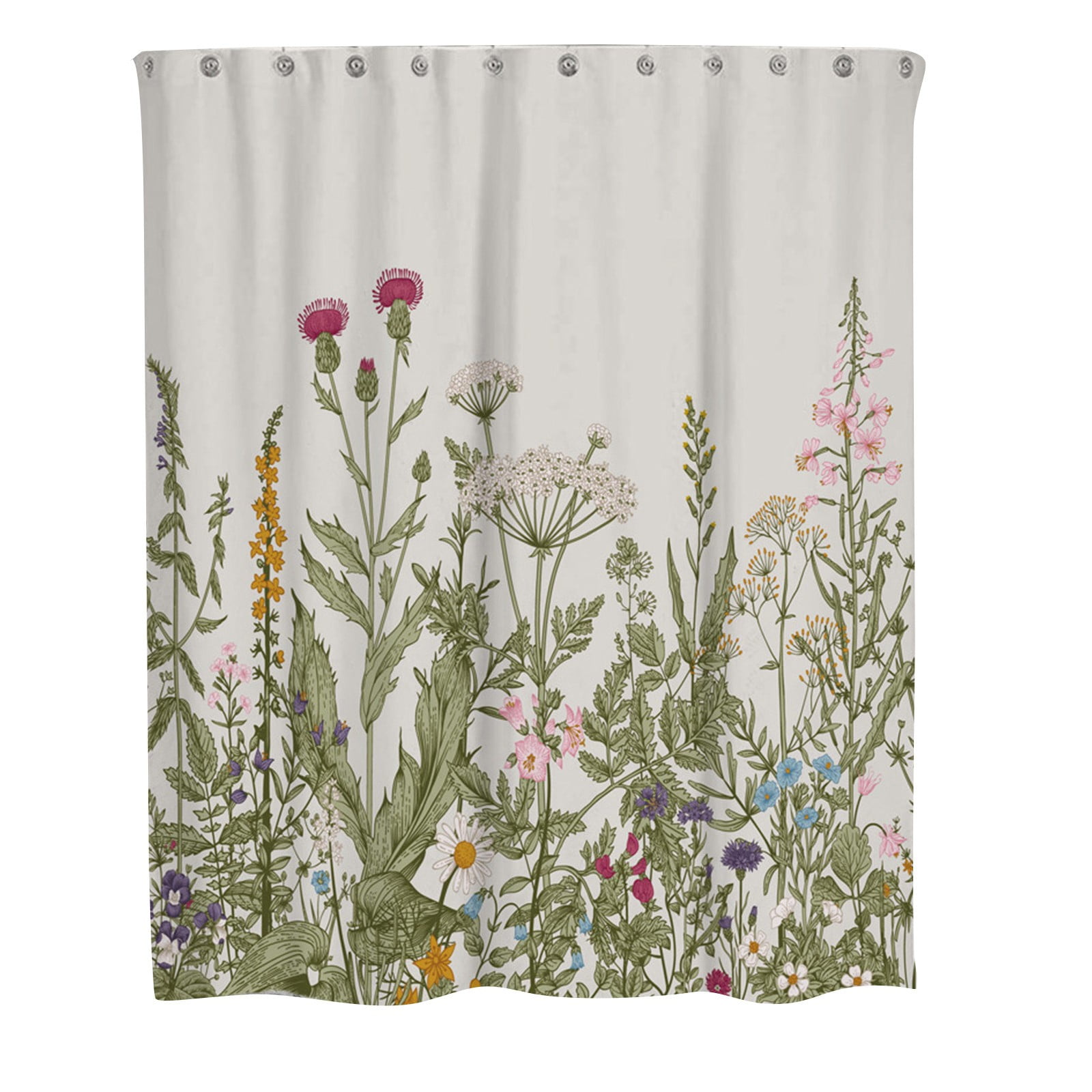 Short Shower Curtain Liner 50 Inch Height Waterproof Fabric Shower