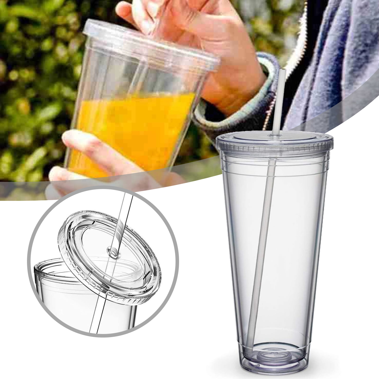 Cups with Straws and Lids Kids Tumbler Reusable Water Bottle Iced Coffee  Travel Mug Adults Plastic C…See more Cups with Straws and Lids Kids Tumbler