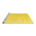 thumbnail image 2 of Ahgly Company Machine Washable Indoor Square Solid Yellow Modern Area Rugs, 4' Square, 2 of 4