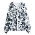 thumbnail image 4 of WZXFASHION Women'S Fashionable And Simple Zipper Hooded Drawstring Pocket Cardigan Sweatshirt Sales Today Clearance oversized zip up hoodie, 4 of 4