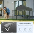 thumbnail image 4 of Heavy Duty Dog Kennel Cage Outside with Upgrade Secure Lock Dog Run Enclosure for Large Dogs,Black, 4 of 11