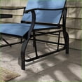 thumbnail image 4 of Patio Sets 3-Piece Outdoor Gliders Set Steel Frame Tempered Glass Table Sky Blue for Patio Garden | Sky Blue | Steel Frame, 4 of 9