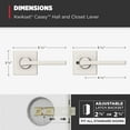 thumbnail image 4 of Kwikset Casey Square Passage Lever Doorknob Satin Nickel, 4 of 9