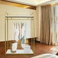 thumbnail image 5 of Freestanding Metal Gold Clothes Rack Garment Rack Clothing Display Store 180cm 47.2x15.7x70.8 inch For Hallway, Entryway, Living Room, Bedroom, Laundry Room, 5 of 12
