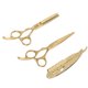 thumbnail image 3 of Juego de tijeras para rebajar corte de pelo, herramientas elegantes de corte de pelo de acero inoxidable con soporte para recortador de barba Manual, 3 of 5