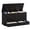 Ebony Black, variant on VASAGLE Storage Chest, Storage Bench with 2 Fabric Drawers, Farmhouse Style, 15.7 x 39.4 x 19.9 Inches, Cloud White
