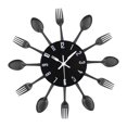 thumbnail image 4 of Reloj de pared creativo perfecl de Acero inoxidable decorativo silencioso negro, 4 of 8
