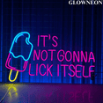 thumbnail image 2 of Glowneon It's Not Gonna Lick Itself Led Sign, Popsicle Ice Cream Neon, 2 of 5