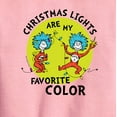 thumbnail image 2 of The Cat in the Hat - Christmas Lights Are My Favorite Color - Toddler And Youth Crewneck Fleece Sweatshirt, 2 of 4