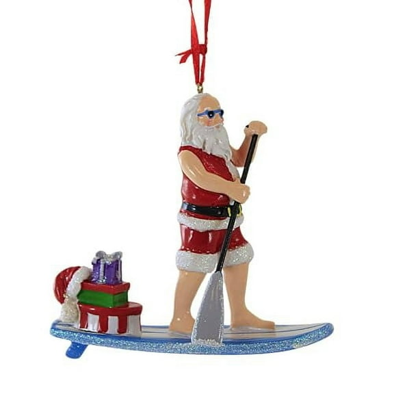 Kurt Adler 5-Inch Paddle Board Santa Ornament