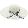 thumbnail image 2 of Lolmot Women Beach Hat Big Brim Straw Hat Sun Floppy Wide Brim Travel Hats Leopard Print Bowknot Summer Beach Cap Panama Hat Sun Protection Hat, 2 of 4