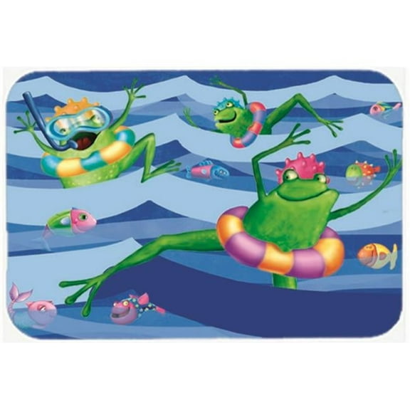 Frogs Swimming Mouse Pad, Hot Pad or Trivet