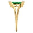 thumbnail image 3 of Solitaire Engagement Ring for Women - 2ct Simulated Emerald in 14K Yellow Gold Promise Ring, 3 of 6