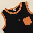 thumbnail image 3 of Toddler Baby Boy Summer Outfit Sleeveless T Shirt Top Casual Shorts Set Clothes 6 12 18 24 Month 2T,Orange, 3 of 7