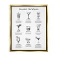 thumbnail image 3 of Stupell Industries Classic Cocktails Mixed Drinks Kitchen Bar Sign Chart Graphic Art Metallic Gold Floating Framed Canvas Print Wall Art, Design by Lettered and Lined, 3 of 5