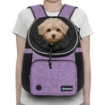 thumbnail image 2 of PetAmi Dog Front Carrier Backpack, Adjustable Dog Pet Cat Chest Carrier Backpack, Ventilated Dog Carrier for Hiking Camping Travel, Small Medium Dog Puppy Large Cat Carrying Bag, Max 10 lbs, Purple, 2 of 6