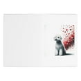 thumbnail image 3 of DistinctInk Greeting Card / Note Card - Valentine's Day Bedlington Terrier - PACK of 1, 3 of 7