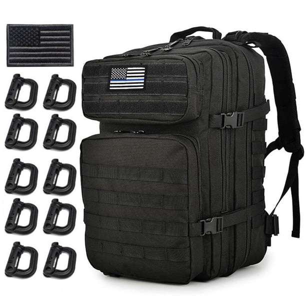 Mochila Al Aire Libre Molle Bag Con 10 Mosquetones 1 Pegatina De Tela Para Escalar Senderismo Ciclismo Noticed AP007923-02