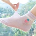 thumbnail image 4 of Paquete de 5 calcetines de malla finos de algodón para bebés y niñas, calcetines invisibles al tobillo para niños pequeños Adepaton BST3005328-3, 4 of 6