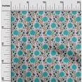 thumbnail image 1 of oneOone Cotton Poplin Fabric Leaves & Floral Block Decor Fabric Printed BTY 56 Inch Wide, 1 of 5