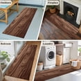 thumbnail image 5 of Retro Wood Grain 2'x6' Runner Rugs for Hallway Kitchen Bedside Non Slip Washable, Rustic Farmhouse Wooden Board Brown Entryway Rug Runners with Rubber Backing, Long Carpet Runner for Laundry Room, 5 of 8