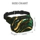 thumbnail image 4 of Fotbe Green Marble Cangurera Cuadrada con Estampado de Doble Capa, Bolsa de Cintura Ajustable Mini para Hombres y Mujeres, 4 of 9