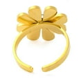 thumbnail image 4 of 304 Stainless Steel Enamel Stud Rings for Women Flower White Adjustable Flower: 18x18mm DIY, 4 of 4