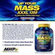 MHP Up Your Mass L 1350 Mass Gainer – 50g Protein, 1350 Calories, 11g BCAAs – Milk Chocolate, 6 lb, 8 Servings