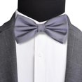 thumbnail image 2 of LAICAIW Mens Solid Color Double Fold Pre-tied Bow Tie and Pocket Square Set, 2 of 7
