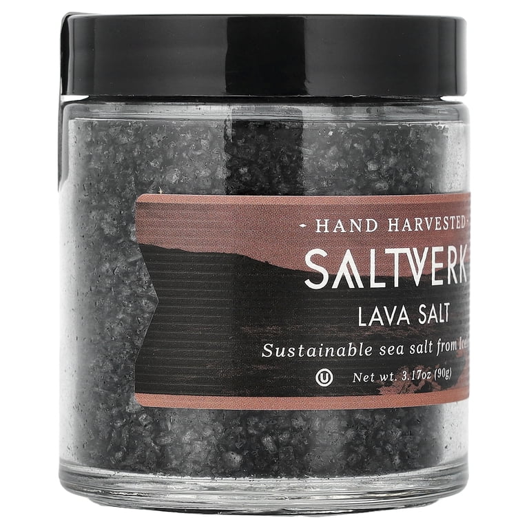花火職人ACRISTA II for salt Saltverk, Lava Salt, 3.17oz, Handcrafted Icelandic Sea Salt