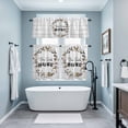 thumbnail image 3 of Farmhouse Wreath Kitchen Curtains Sets for Windows 36 Inch Length, Sweet Home Rustic Plants Texture Grey Wood Rod Pocket Window Treatments Tier Curtains and Valances Set for Bedroom/Bathroom, 3 of 8