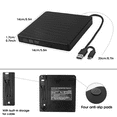 PLUSBRAVO External DVD Drive Player for Laptop Portable Optical CD DVD