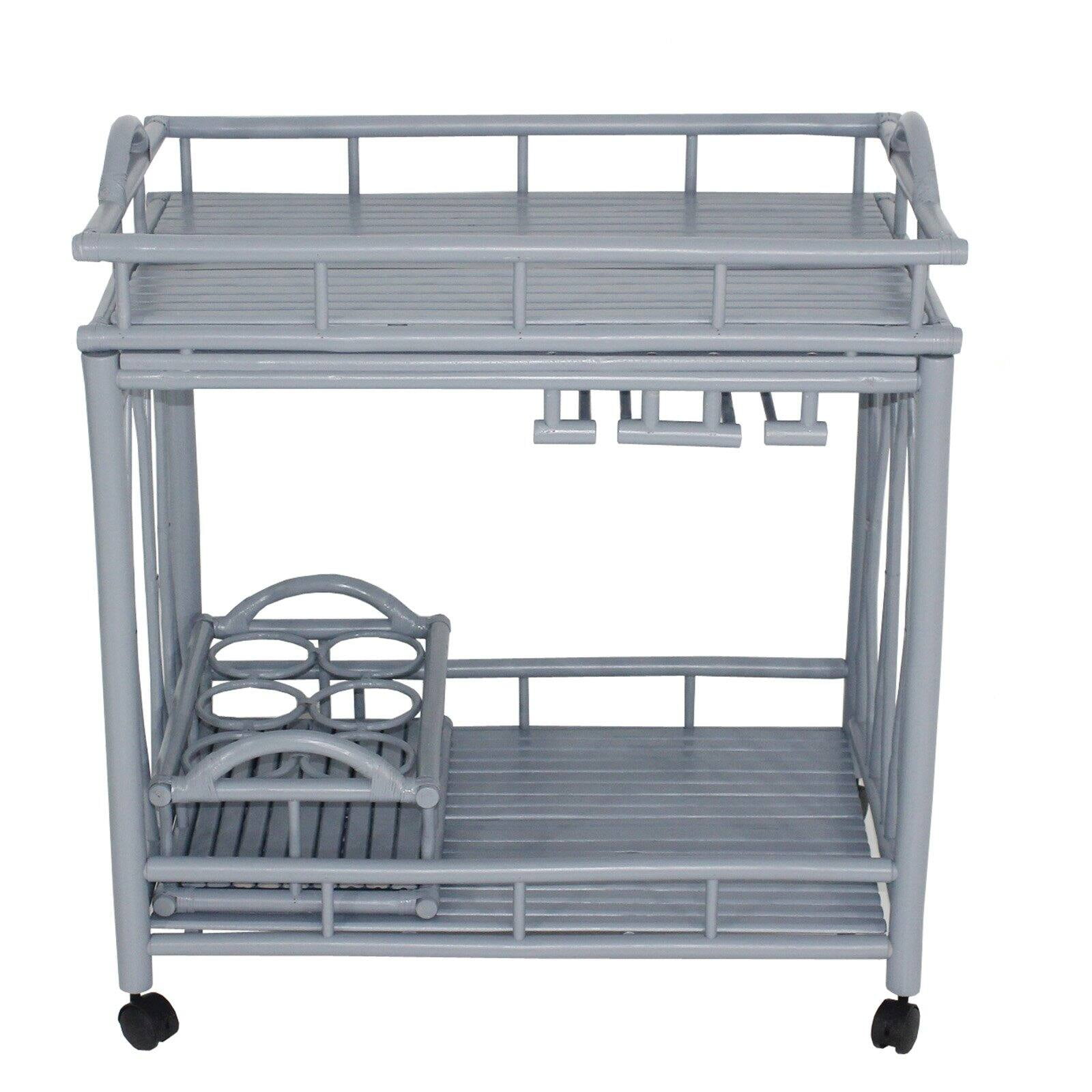 Statra Bamboo Rolling Outdoor Serving Cart