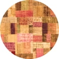 thumbnail image 1 of Ahgly Company Indoor Round Patchwork Orange Transitional Area Rugs, 8' Round, 1 of 1