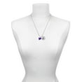 thumbnail image 3 of Delight Jewelry Acrylic 3/4" Purple Megaphone Silvertone Script Initial Disc - Z - Charm Necklace, 20"+3", 3 of 4