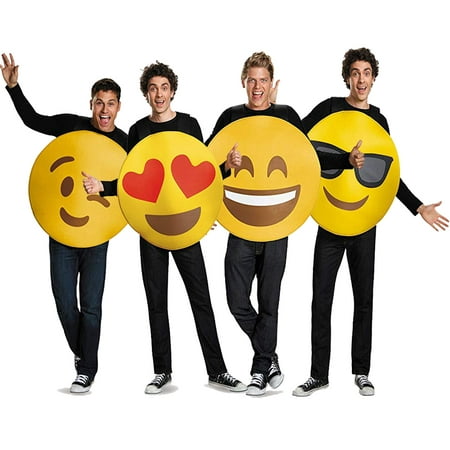 Adult Emoji Group Costume Set - 4 pieces