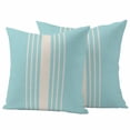 thumbnail image 5 of Aqua Beige Striped Outdoor Pillow Covers 24x24 Inch Throw Pillow Covers Set of 2 Waterproof Decorative Pillow Cases Modern Farmhouse Retro Lines Cushion Covers for Patio Furniture Garden Couch Sofa, 5 of 7